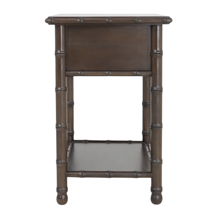Faux Bamboo 1 Drawer Bedside