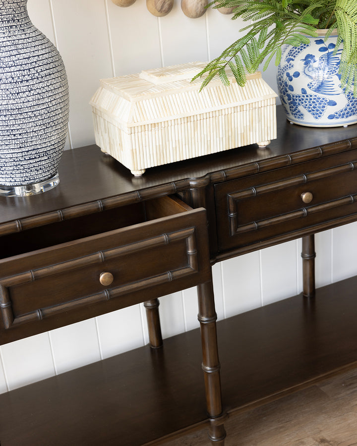 Faux Bamboo Long Console