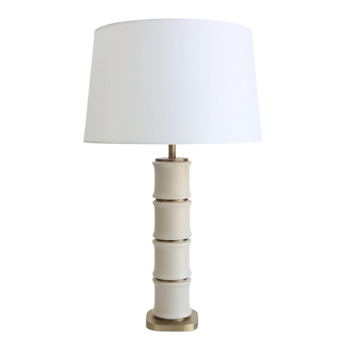 Faux Bamboo Lamp Cream