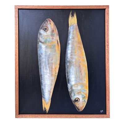 Fish (Green & Gold) on black - Beata Molicka