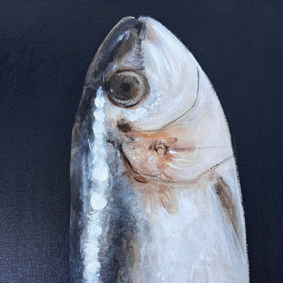 Fish (White) on Black - Beata Molicka