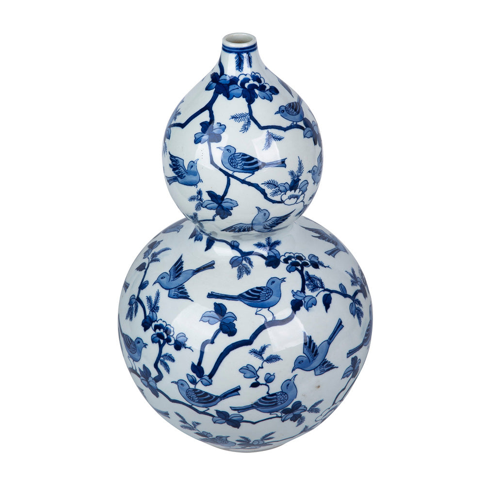 Flock Of Birds Gourd Vase