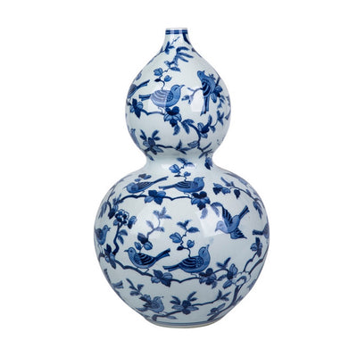 Flock Of Birds Gourd Vase