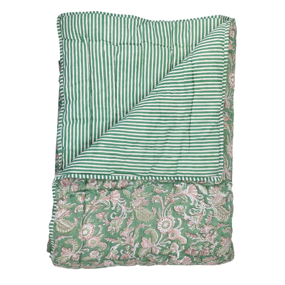 Forest Green & Rose Quilt Q