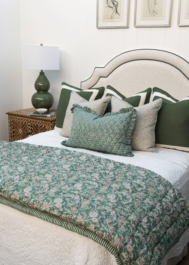 Forest Green & Rose Quilt Q
