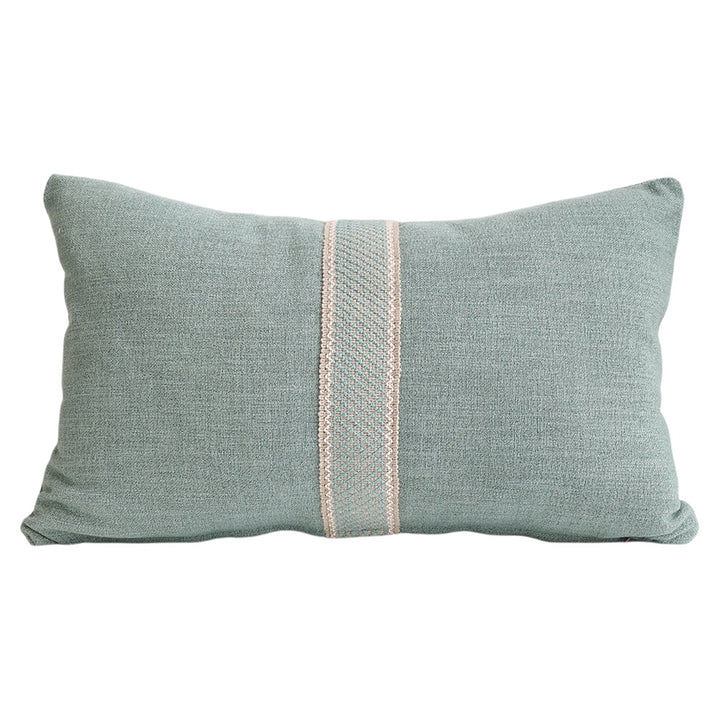 Green & Taupe Braid Lumbar