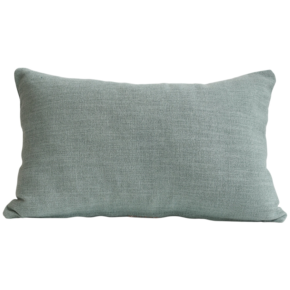 Green & Taupe Braid Lumbar