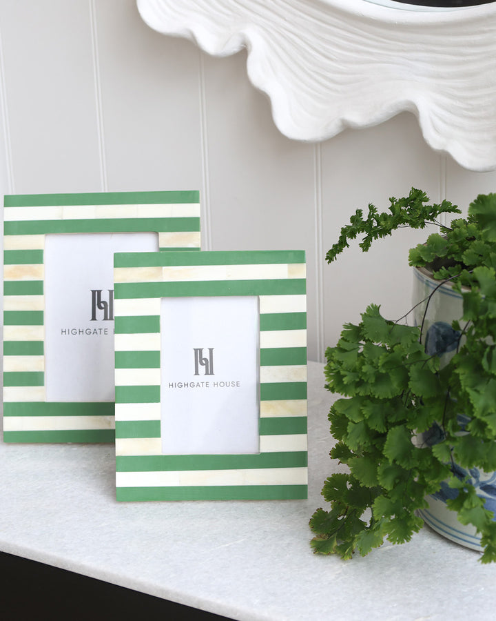 Green Striped Photo Frame