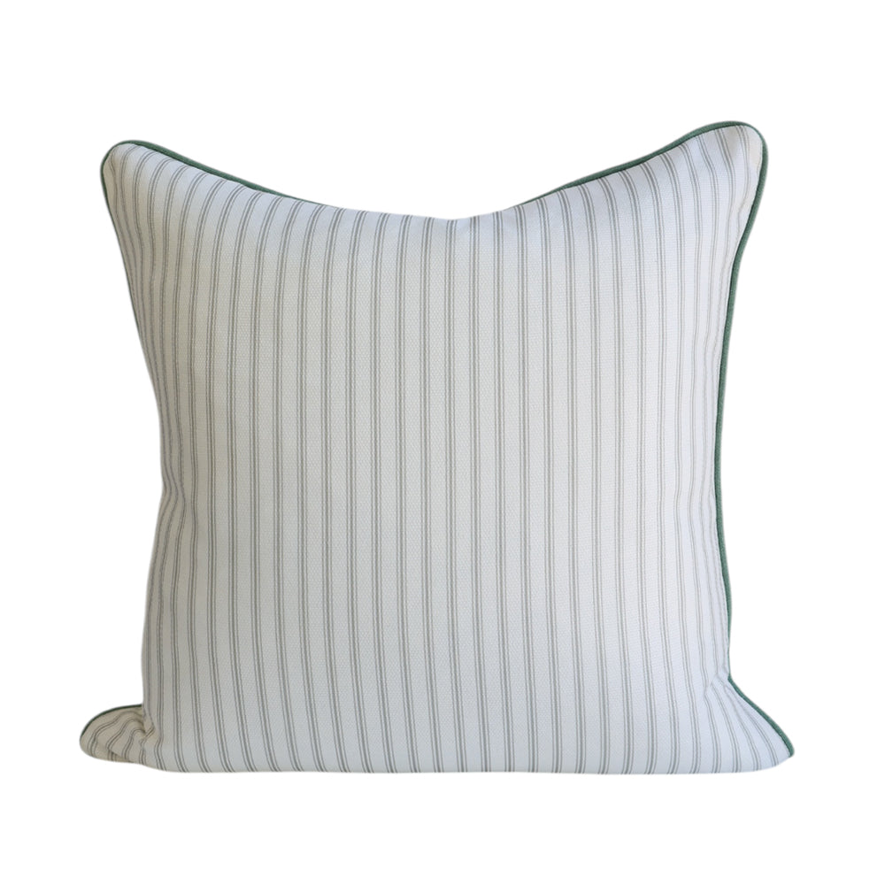 Green & White Floral Cushion