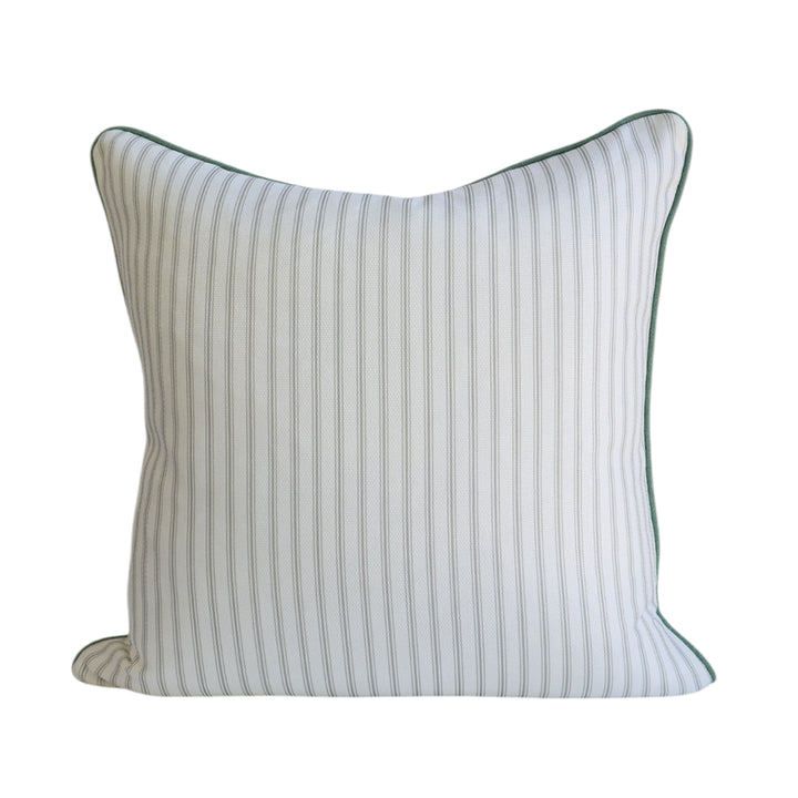 Green & White Floral Cushion