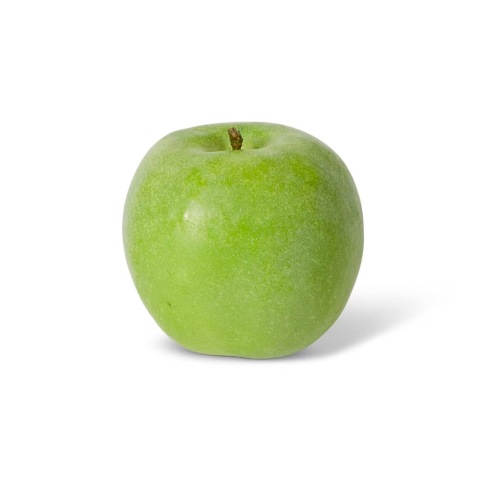 Green apple on a white background