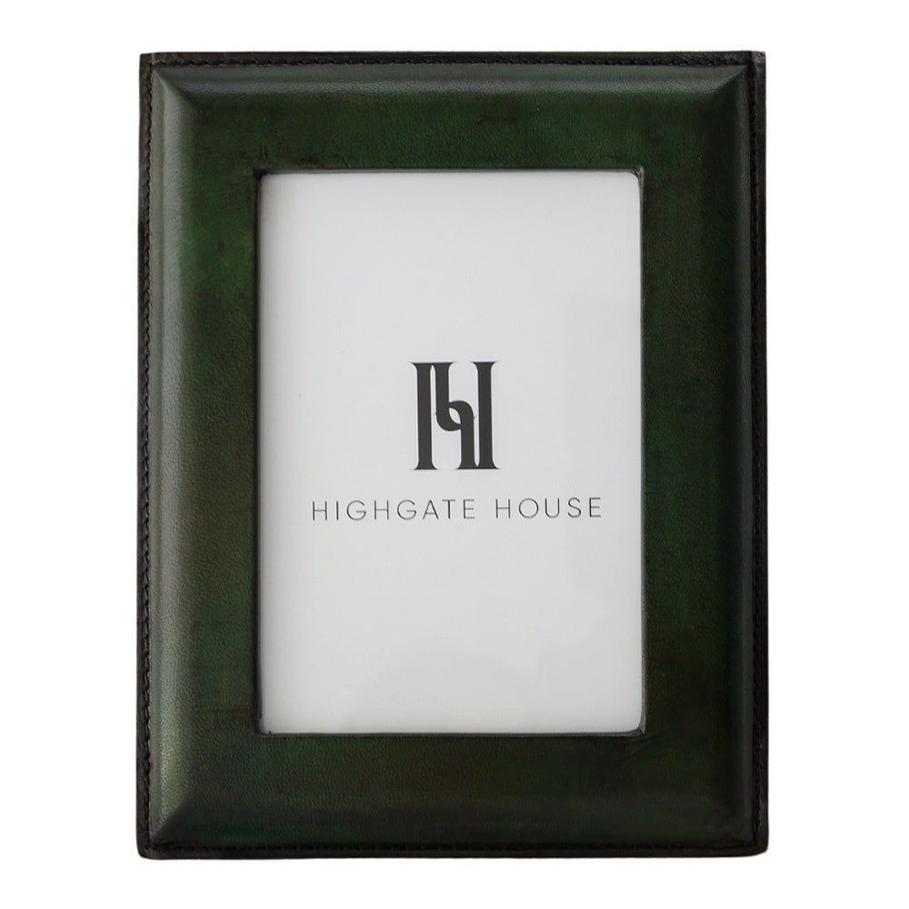 Green Leather Photo Frame 5x7