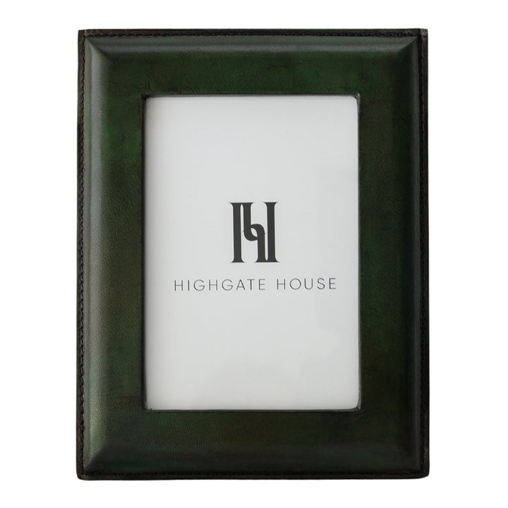 Green Leather Photo Frame 5x7