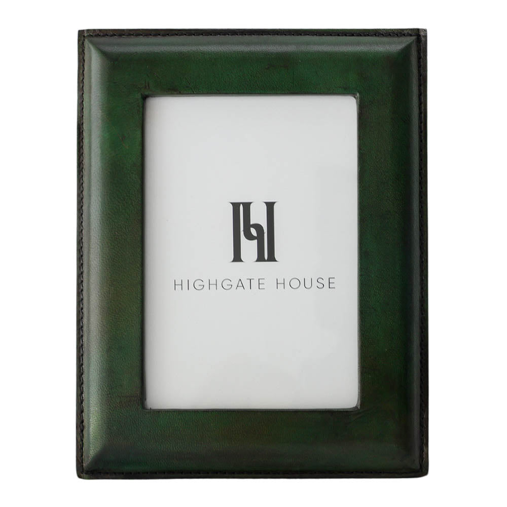 Green Leather Photo Frame 5x7