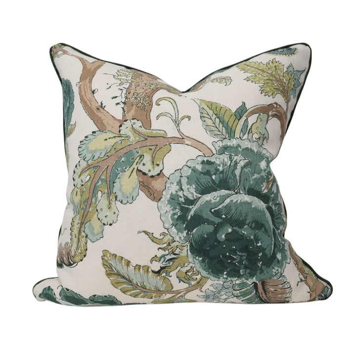 Green Manor Floral Cushion