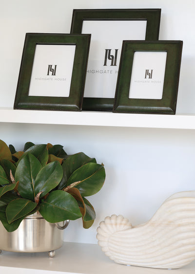 Green Leather Photo Frame 4x6