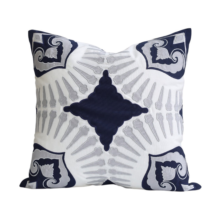 Outdoor Grey Applique Cushion