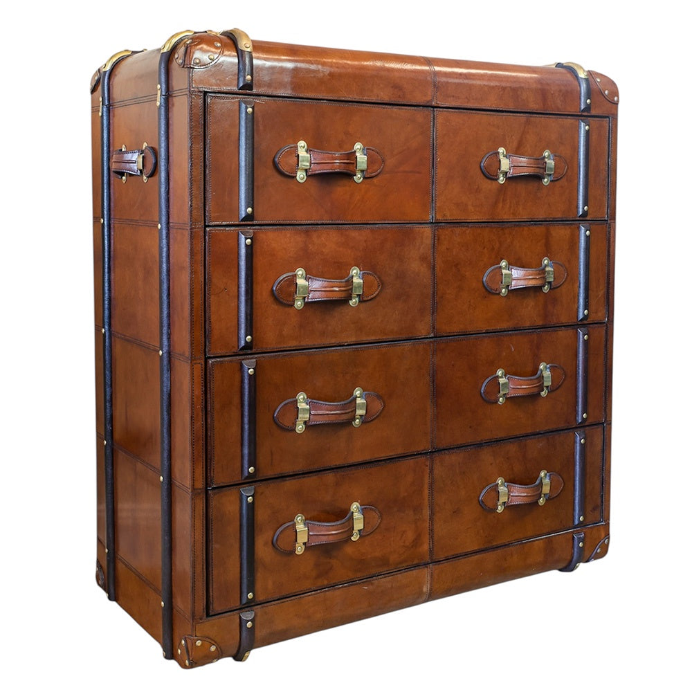 Harold Leather Chest of Drawers