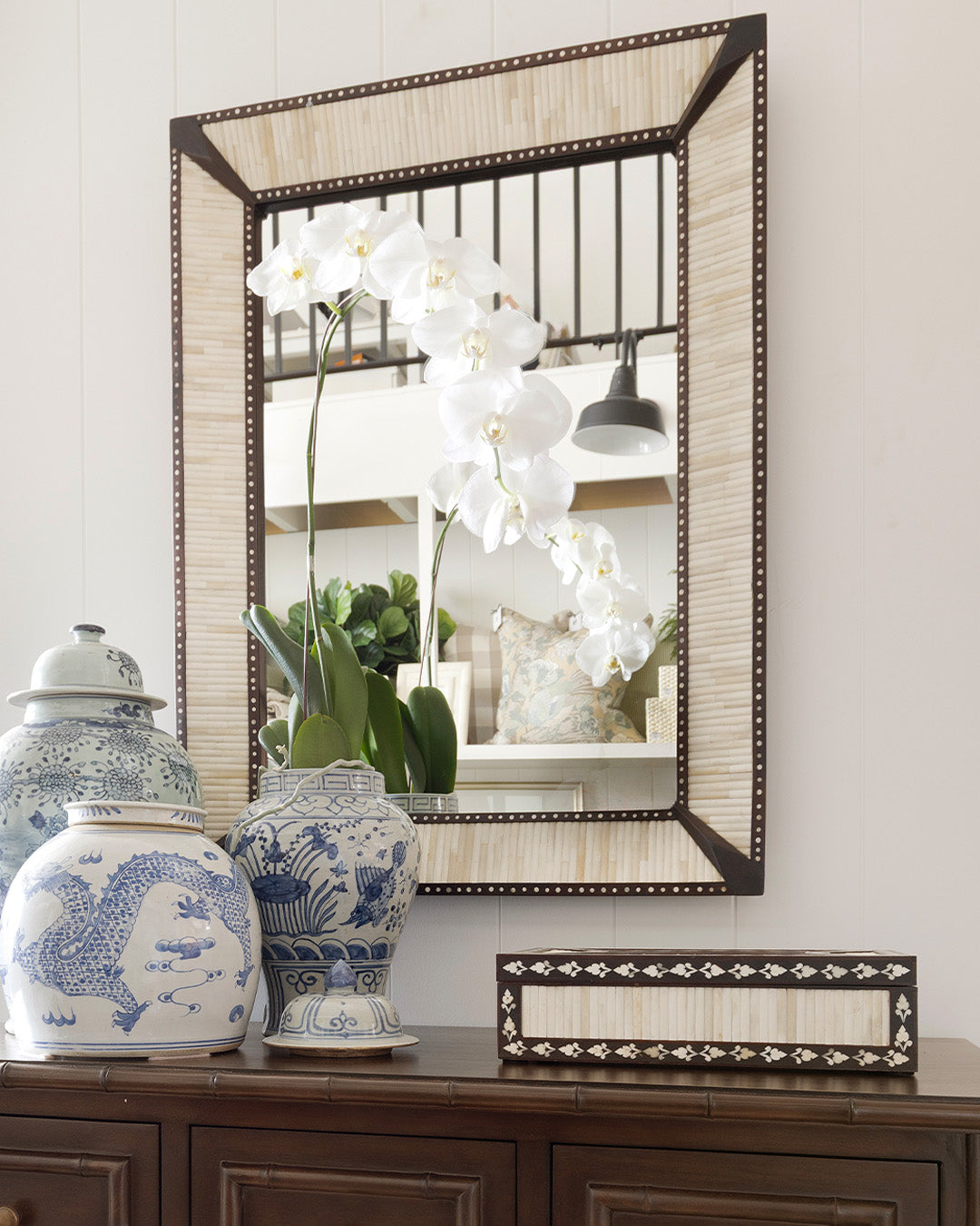 Henley Rectangular Bone Mirror