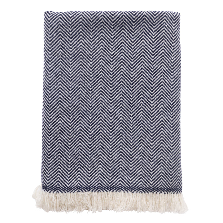 Herringbone Throw Navy