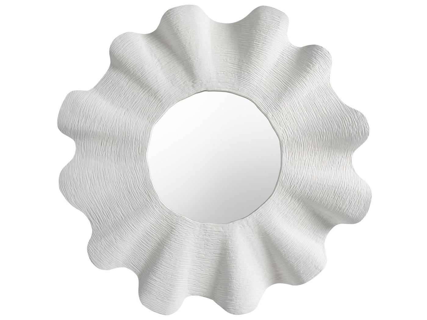 White Scallop Mirror