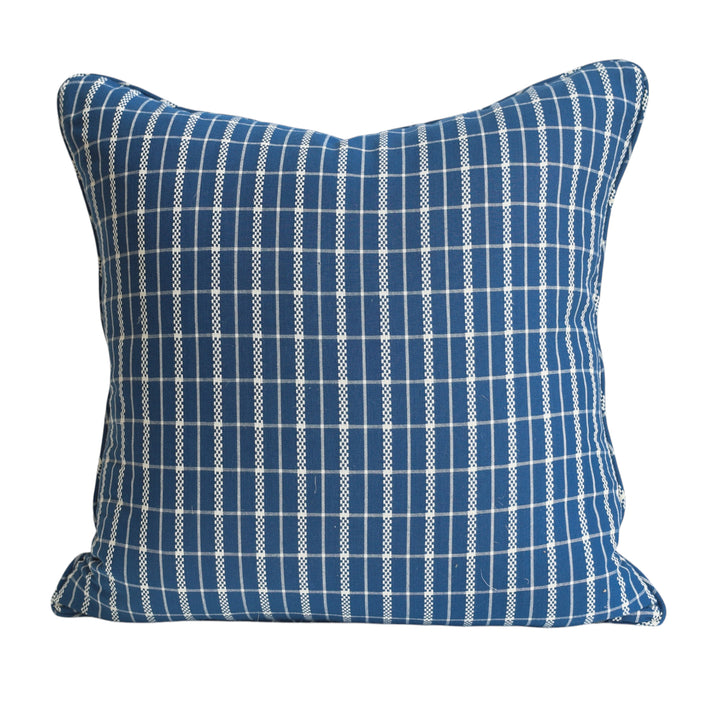 Indigo Check Cushion