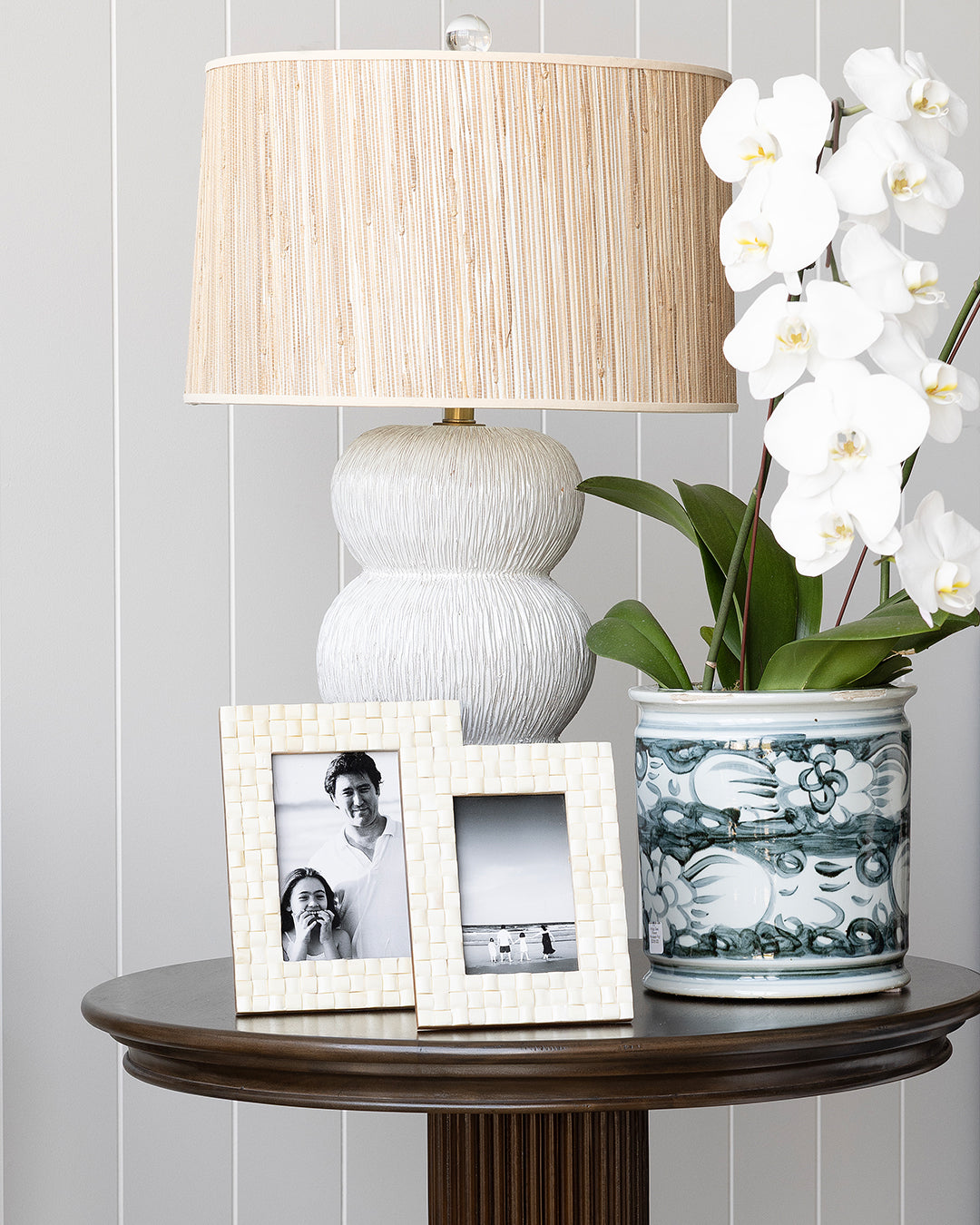 Indigo Sea Flower Porcelain Pot