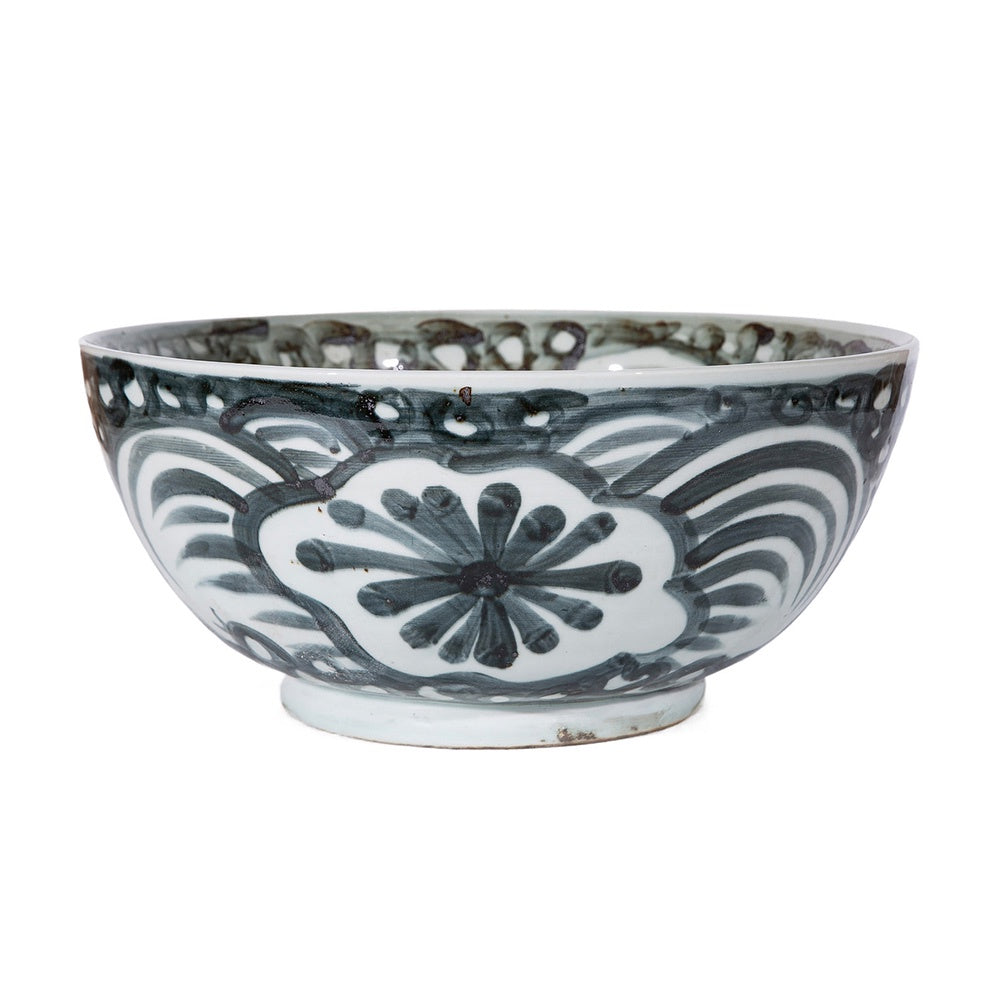 Indigo Blue Sea Flower Bowl