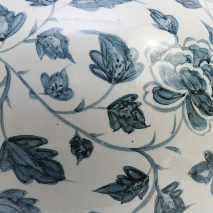 Indigo Flower Vine Jar