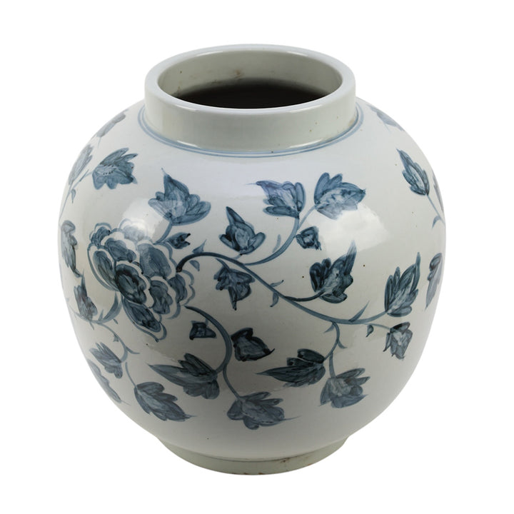 Indigo Flower Vine Jar