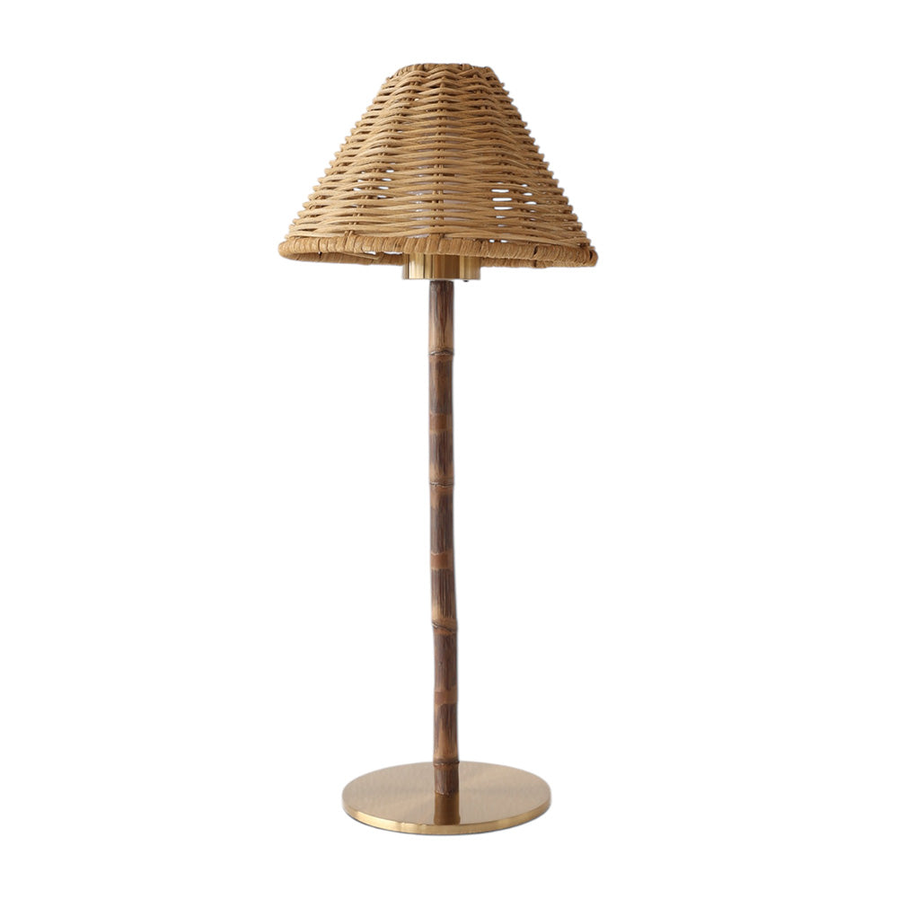 Island Rattan Shade Cordless Lamp