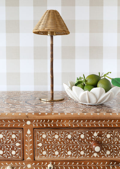 Island Rattan Shade Cordless Lamp