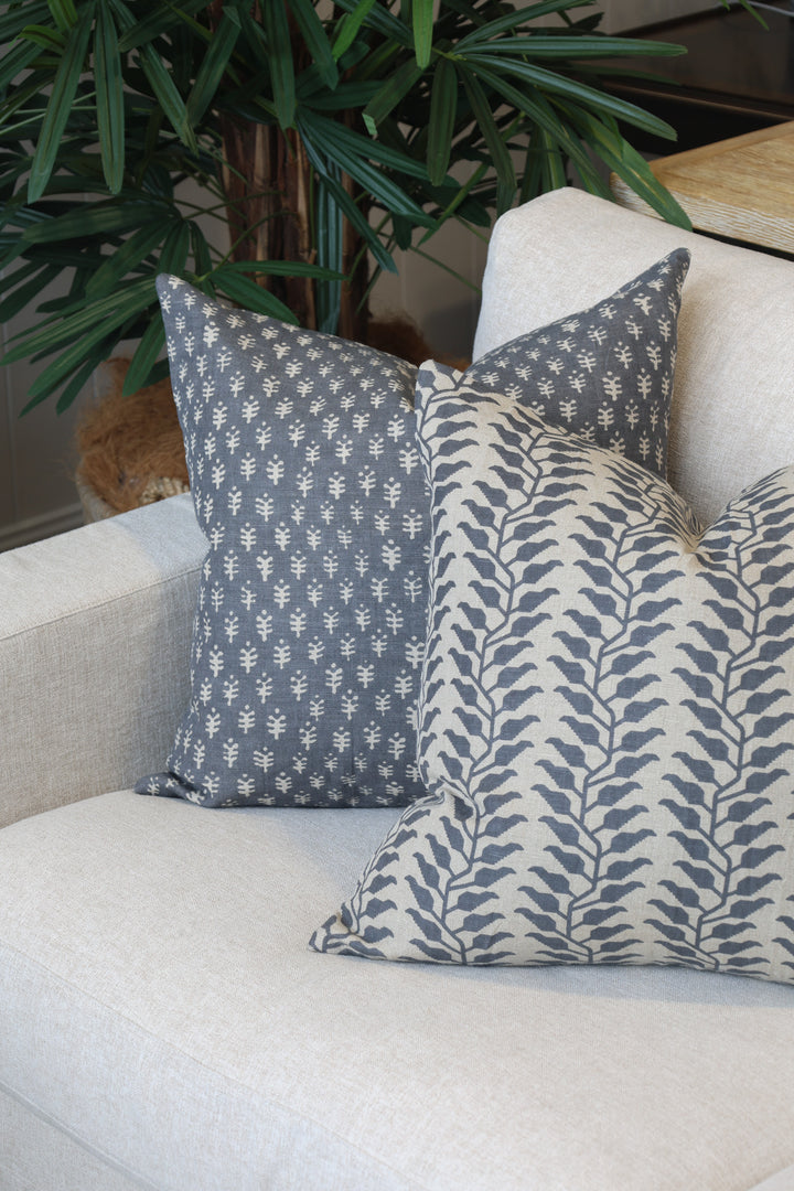 Ivy Vine Blue Cushion