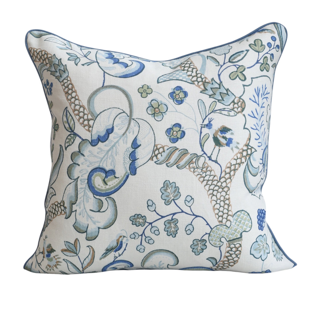 Lana Blue Forest Floral Cushion