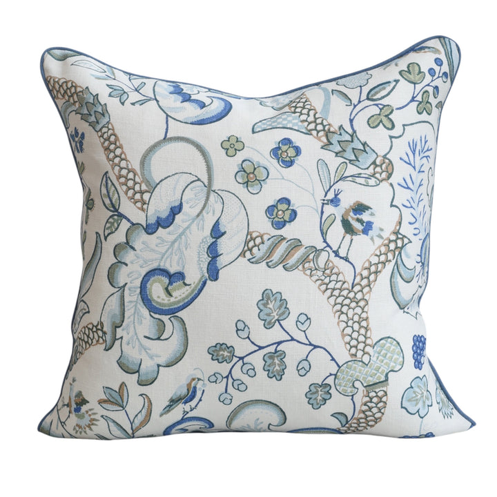 Lana Blue Forest Floral Cushion