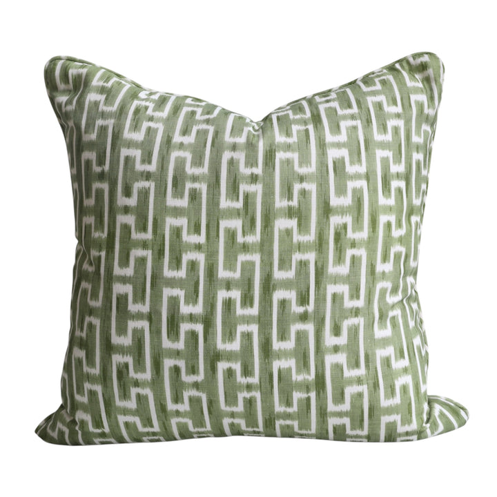 Lara Green Geometric Cushion