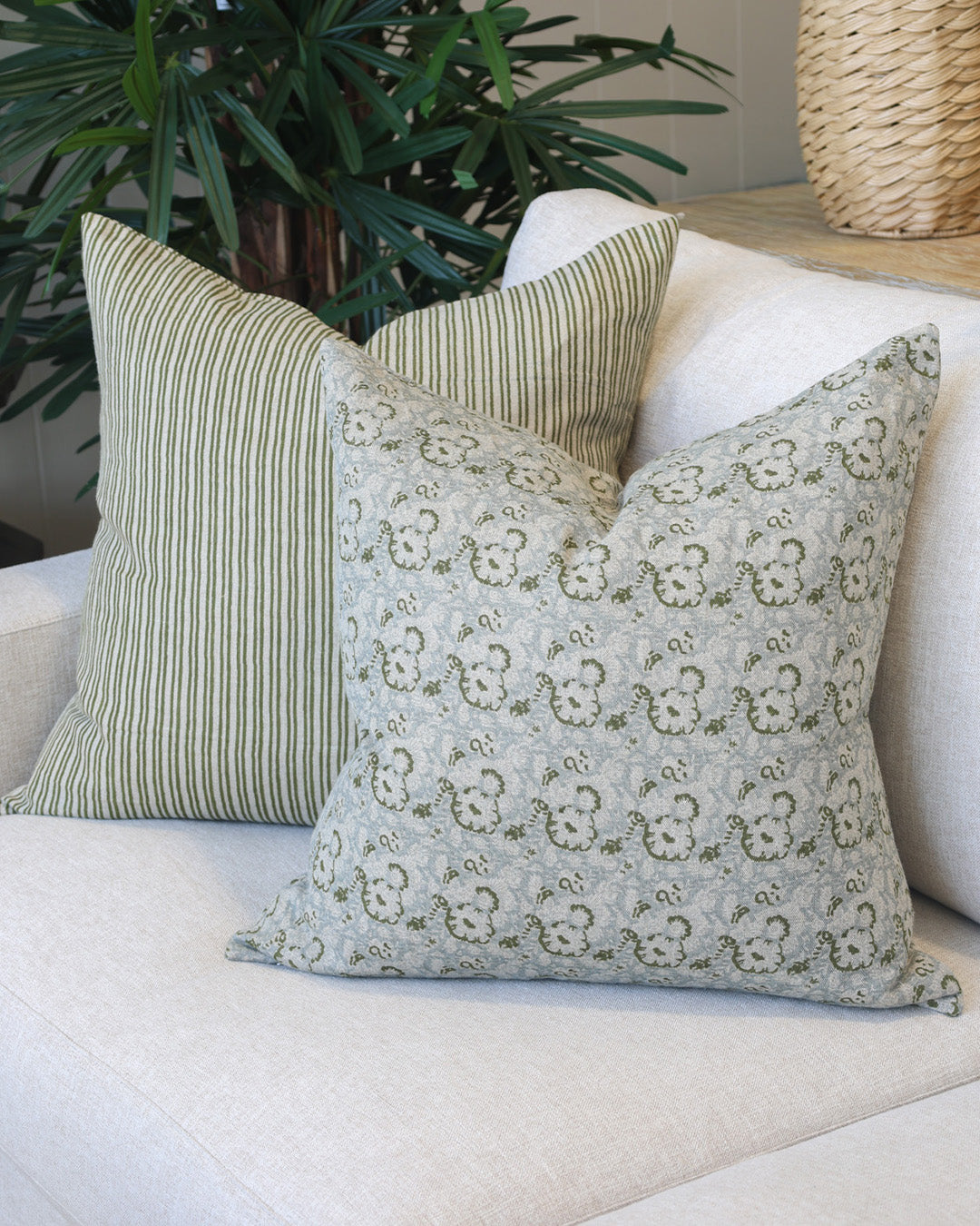 Lauren Floral Blue Cushion