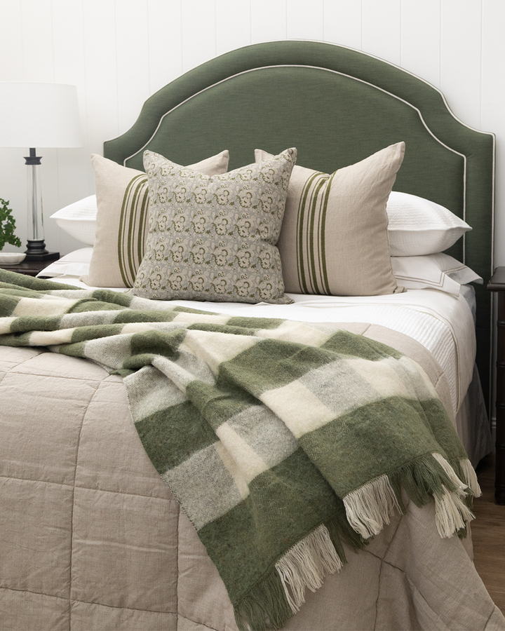 Mila Green Stripe Cushion