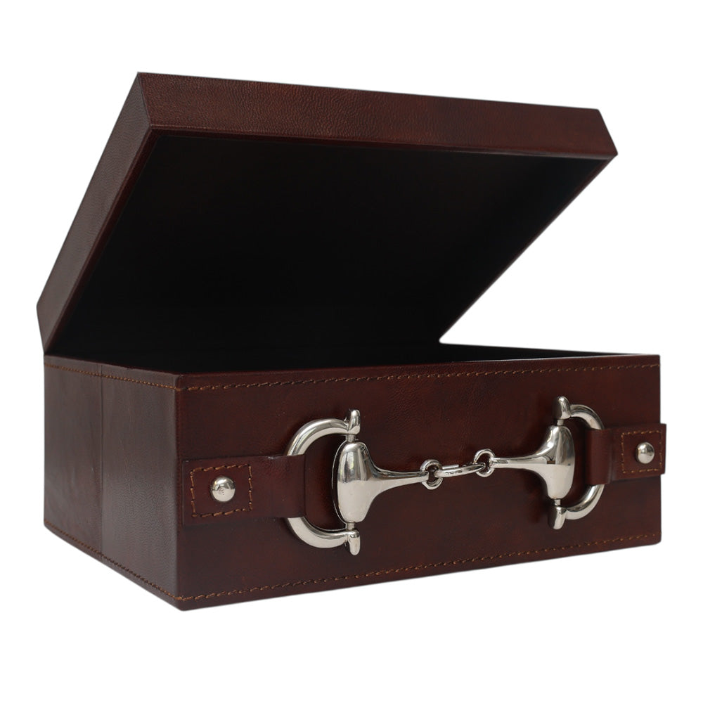 Leather Equestrian Box Cognac