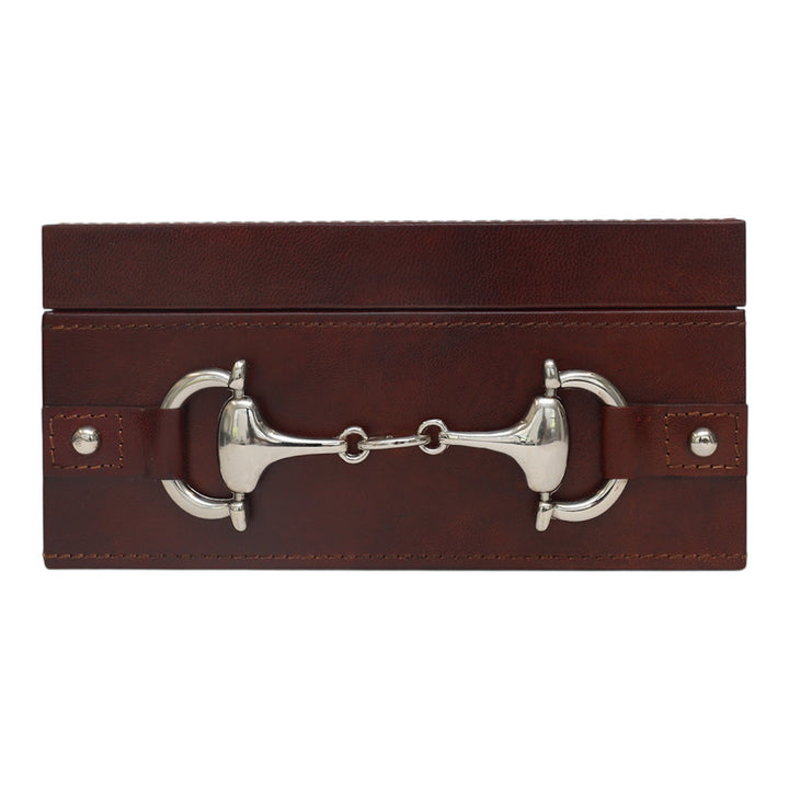 Leather Equestrian Box Cognac