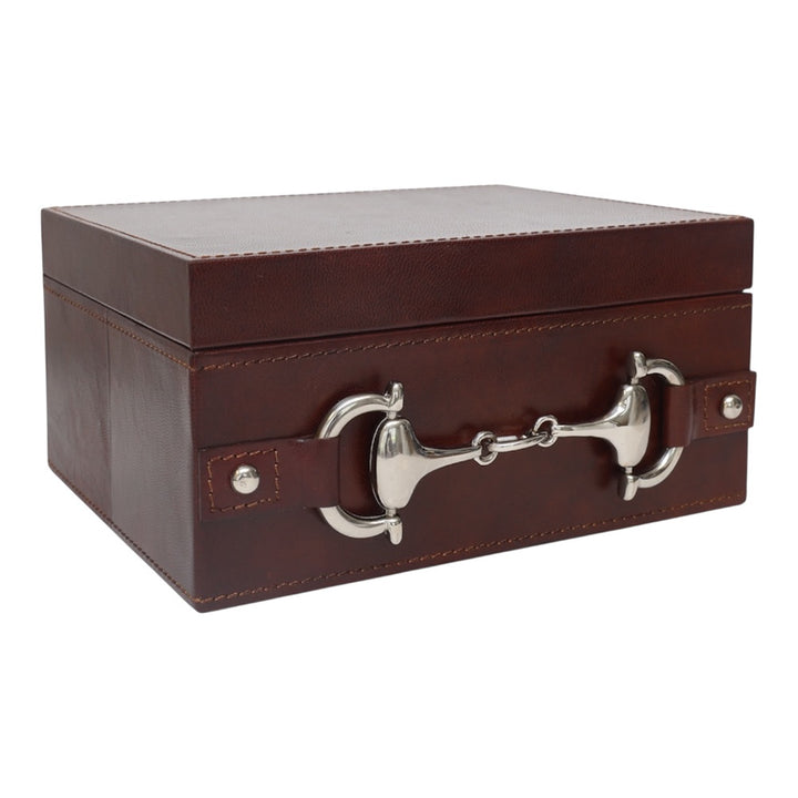 Leather Equestrian Box Cognac