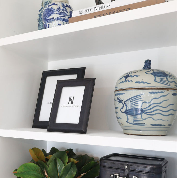 Navy Leather Photo Frame 5 x 7