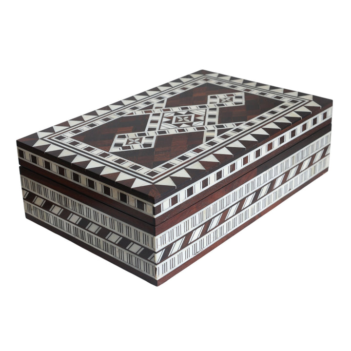 Leela Wood & Bone Patterned Box