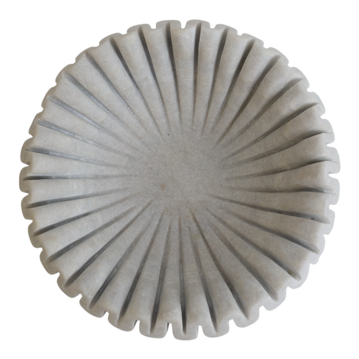 Decorative marble bowl on a white background