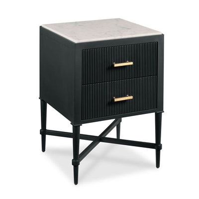 Marble Top Bedside Table Coal