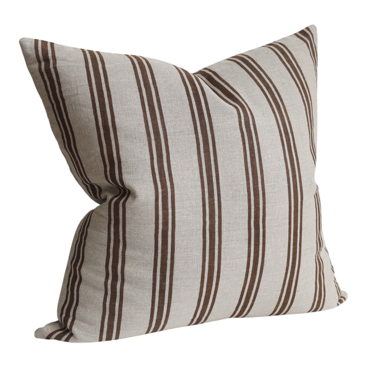 Maria Choc Striped Cushion
