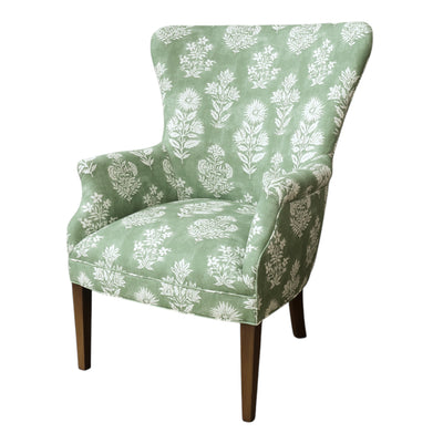 Megan Chair in Green Wildflower