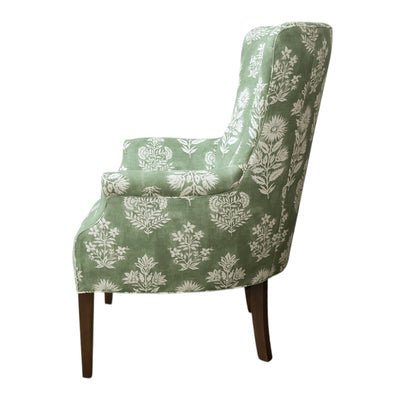 Megan Chair in Green Wildflower