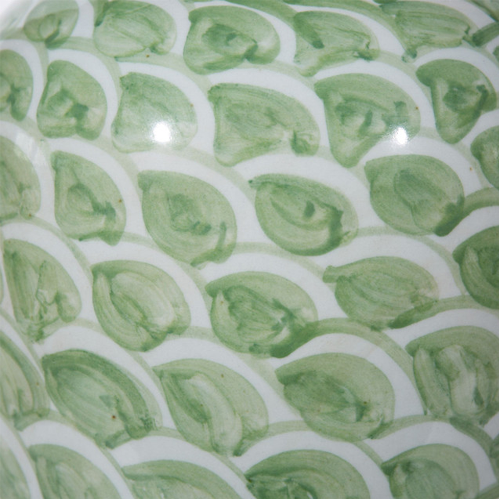 Mint Green Fish Scale Porcelain Vase