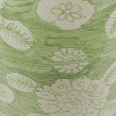 Green Twist Floral Garden Stool